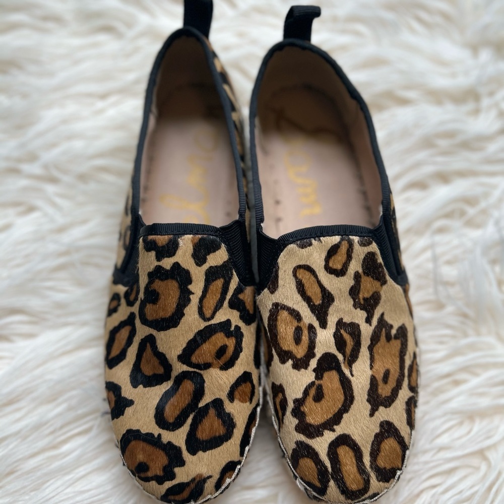 Sam Edelman leopard print Espadrille Shoes size 7